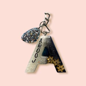 Resin Alphabet Keychain